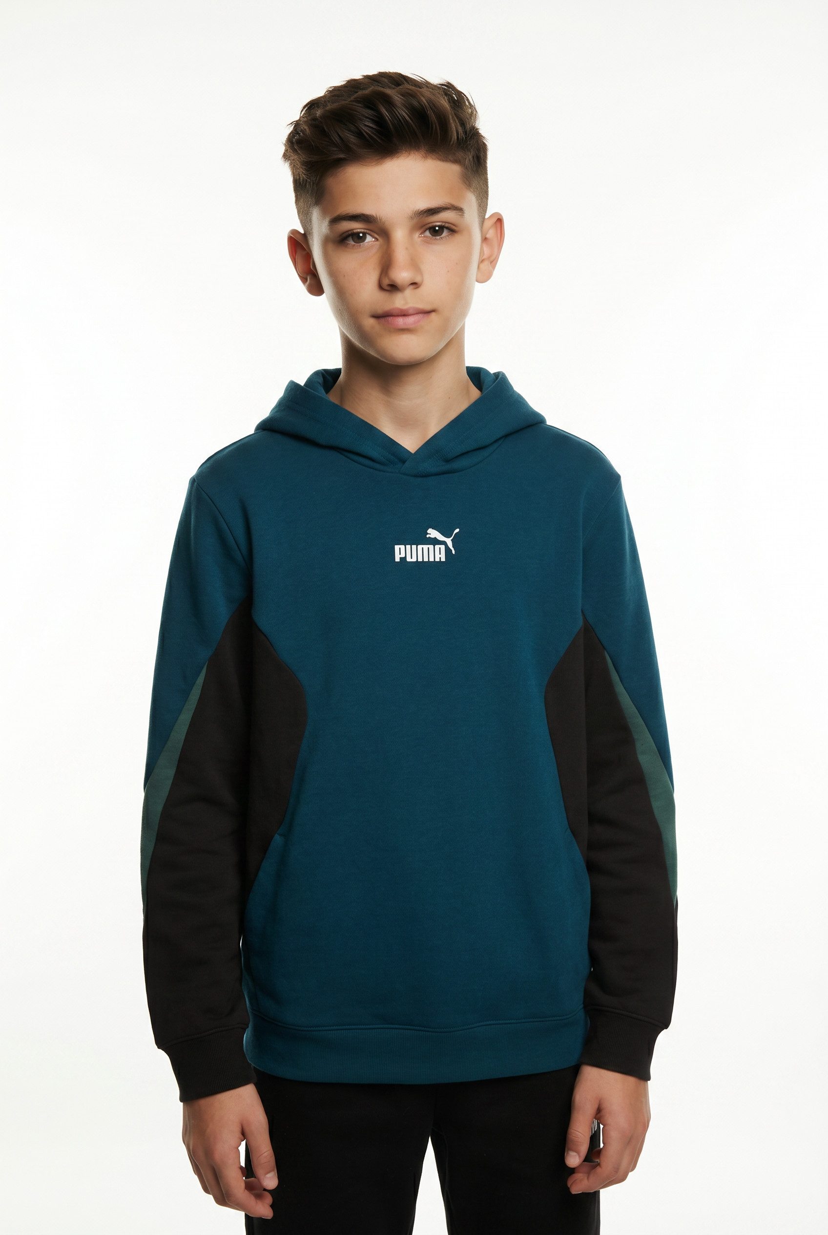 PUMA Kapuzensweatshirt ESS BLOCK HOODIE FL B mit Kapuze, Regular Fit