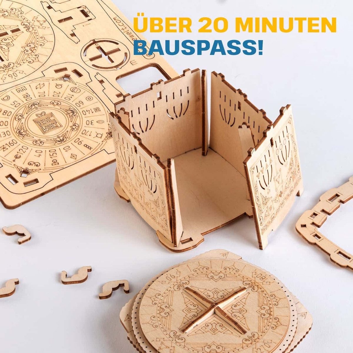 ROMBOL Denkspiele Spiel SECRET BOX ONE - 3D-Puzzle-Bausatz, Geschenkverpackung, Holzspiel