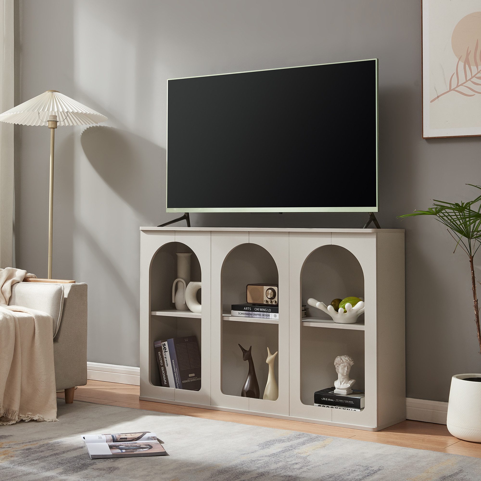 en.casa Sideboard, »Trorhun« mit 6 offenen günstig online kaufen