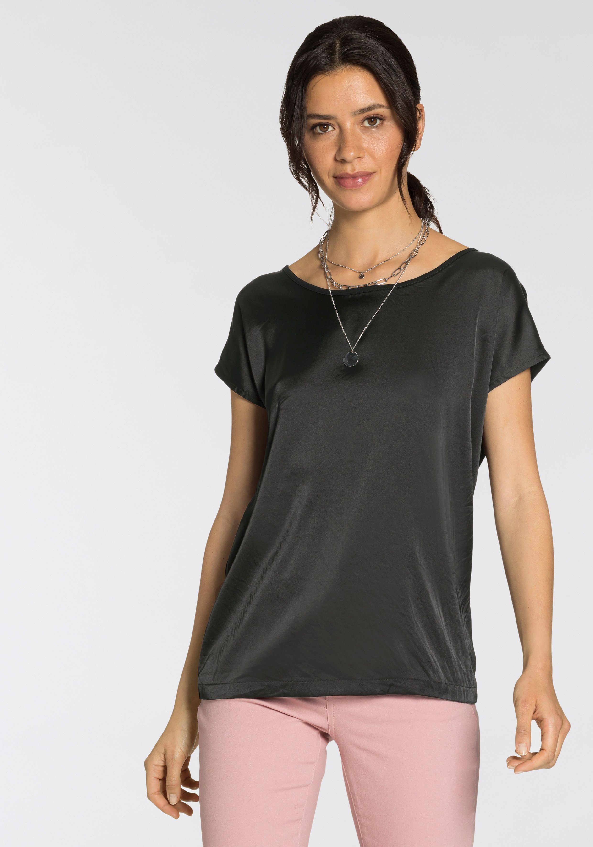 Laura Scott Shirtbluse aus Satin und günstig online kaufen