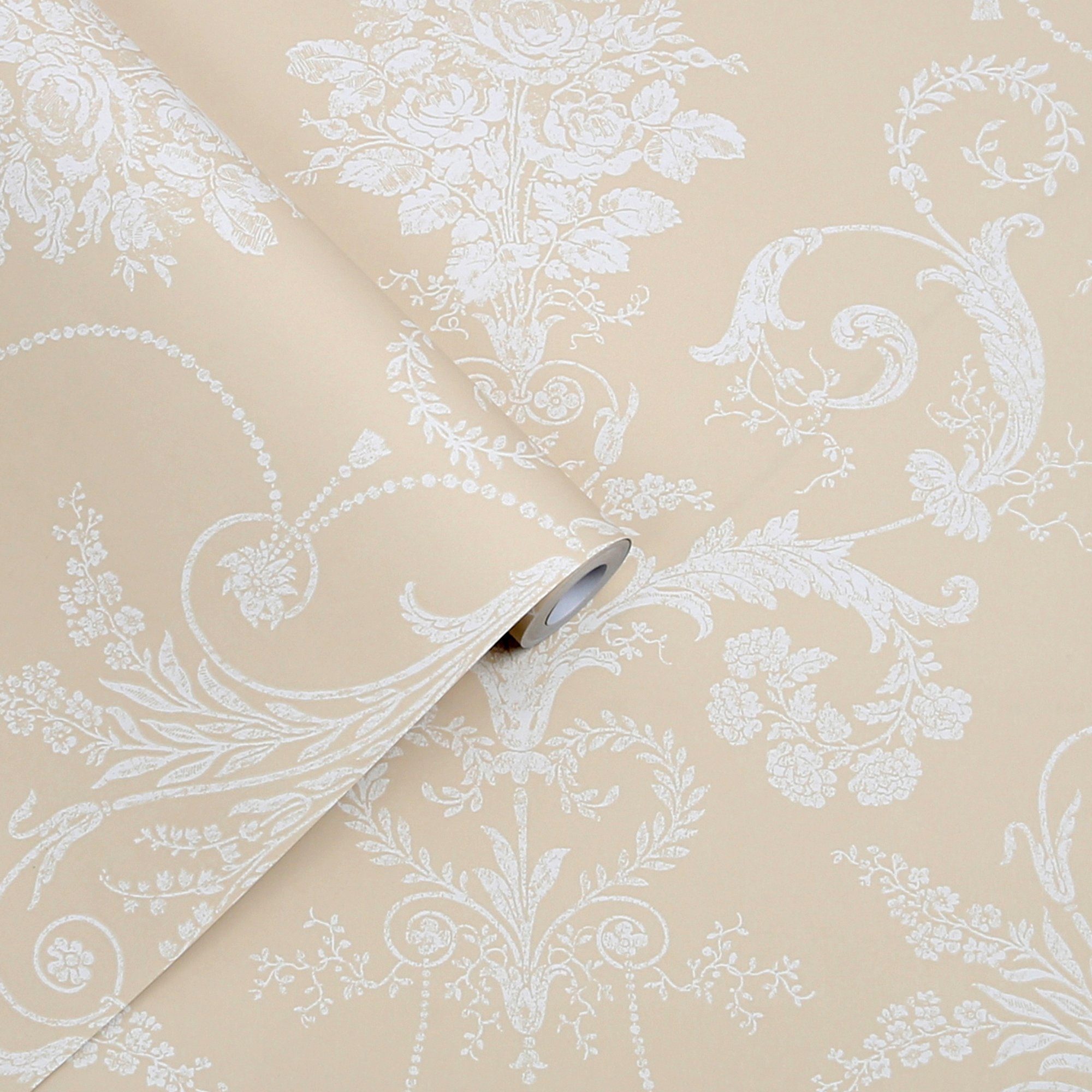 LAURA ASHLEY Vliestapete Josette, gemustert, FSC® zertifiziert, mit lebhaftem Druck, 10 Meter Länge