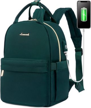 LOVEVOOK Rucksack (Tagesrucksack mit USB Mini Backpack Elegant Casual Daypack für Reise), Kleiner Leder Rucksack Damen Klein Cityrucksack Handtasche Wasserdicht