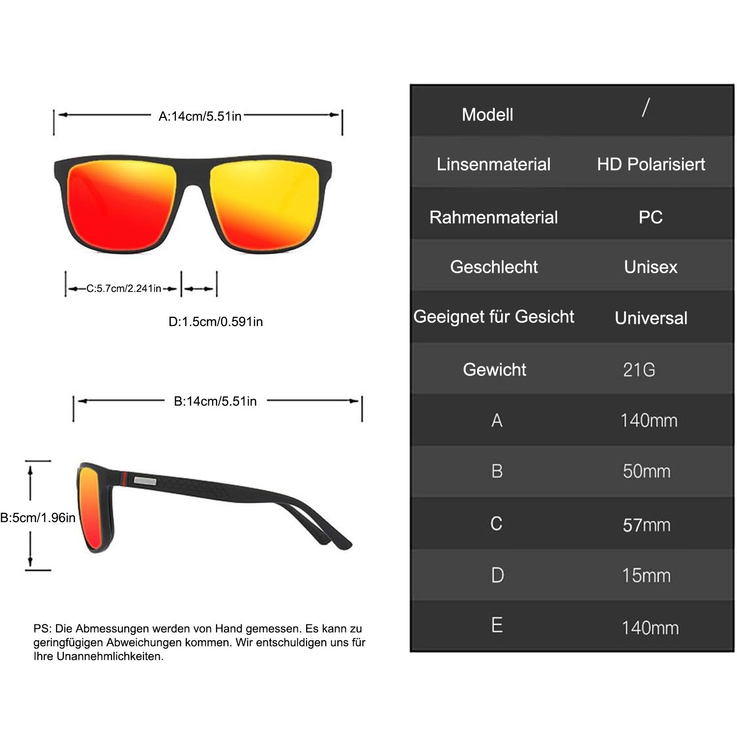 OKWISH Sonnenbrille 2Paar Polarisiert Sportbrille Herren Damen (UV400-Schutz, 2-St., Voller Blendschutz, Reisebrille, HD-Pilotobjektive, Klassisch) für Outdoor Camping Reisen Freizeit Laufen Radfahren usw