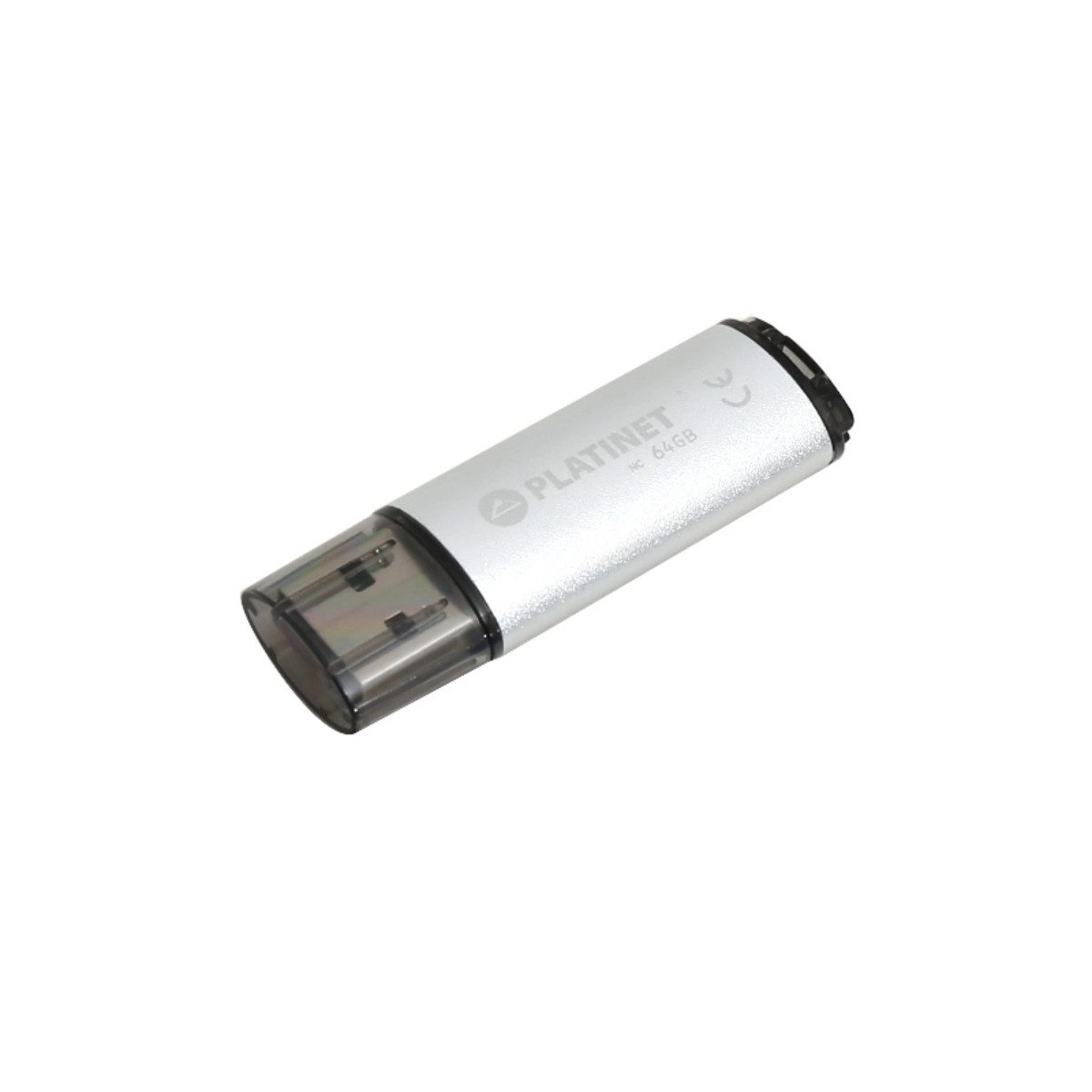 Platinet PMFE64 USB-Stick (USB USB 2.0, Lesegeschwindigkeit 15 MB/s, 64 GB USB Stick mit Aluminiumgehäuse)