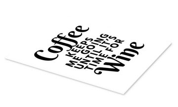 Posterlounge Forex-Bild Creative Angel, Coffee Keeps Me Going (weiß), Wohnzimmer Illustration