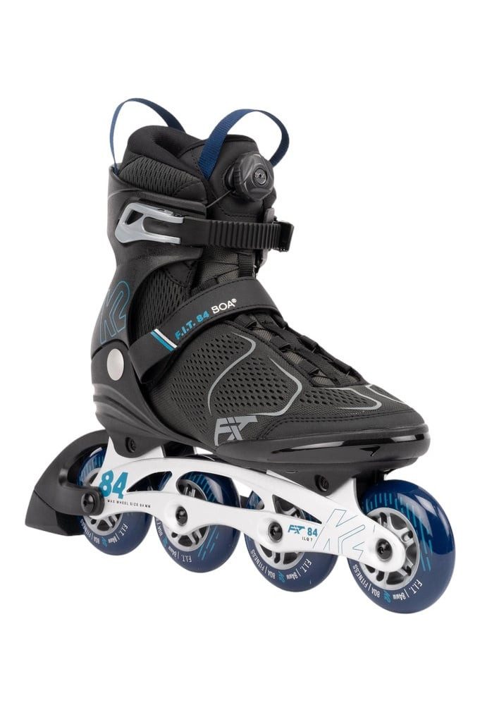 K2 Inlineskates F.I.T. 84 Boa (Rollen: 84mm/80A, Kugellager: ILQ 7) schwarz/blau