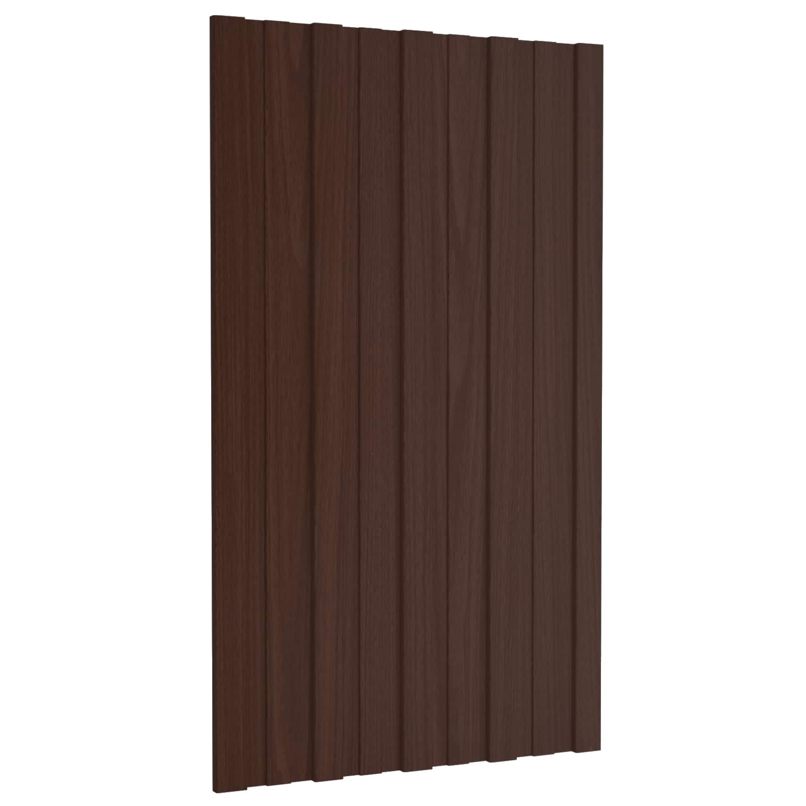 vidaXL Terrassendach Dachpaneel 36 stk. Braun 80 x 45 cm Verzinkter Stahl, (36-St)