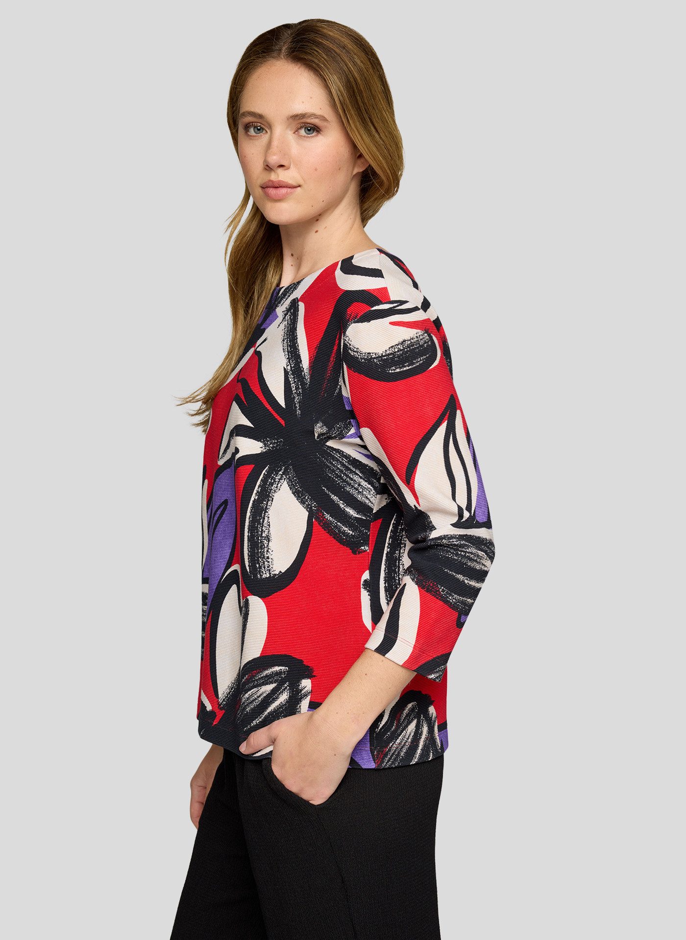Rabe 3/4-Arm-Shirt mit All-Over Print günstig online kaufen