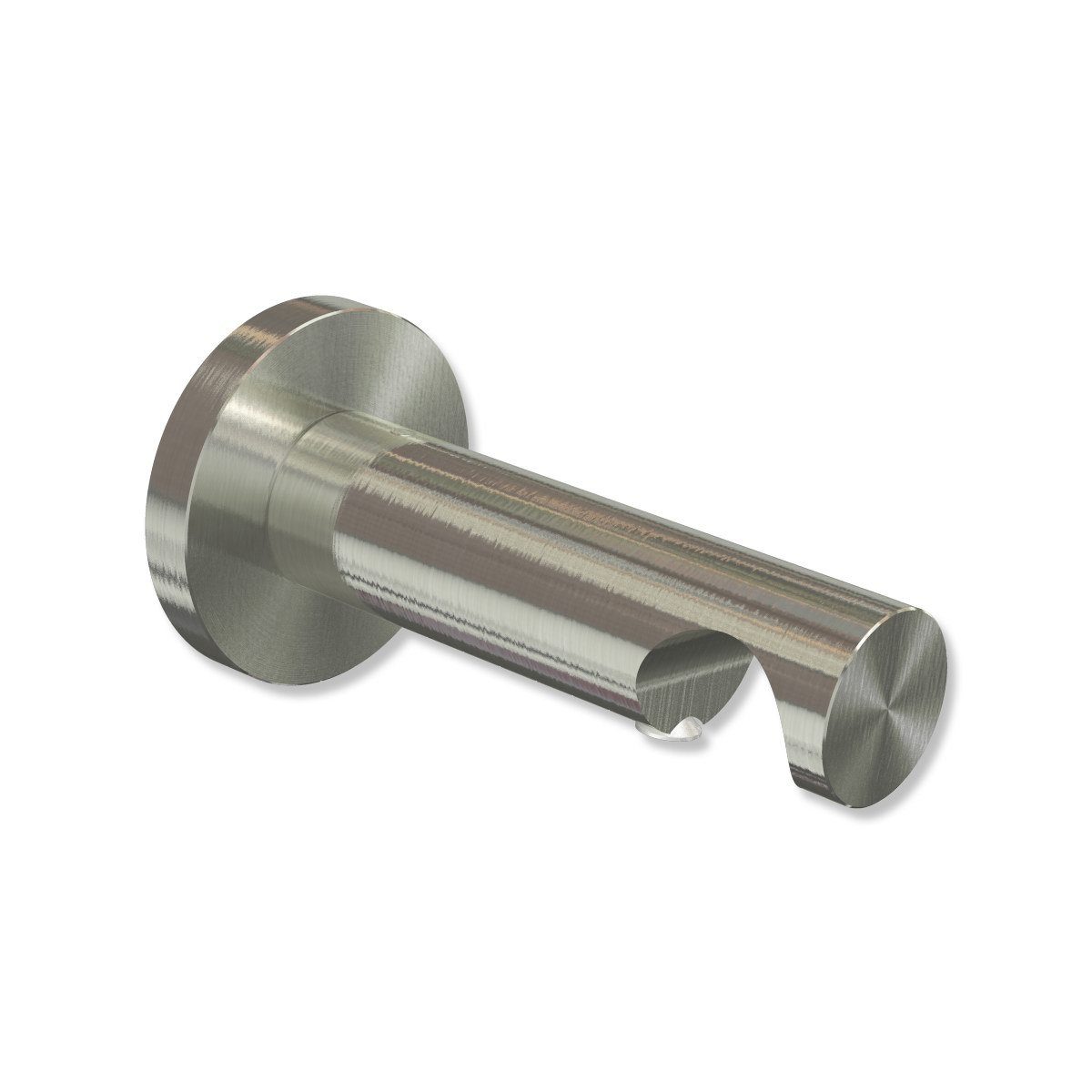 INTERDECO Gardinenstangenhalter Platon 1-läufig, für 20 mm Ø Gardinenstangen, (Stück, 2-St., Edelstahl-Optik), Metall – Bild 2 von 2