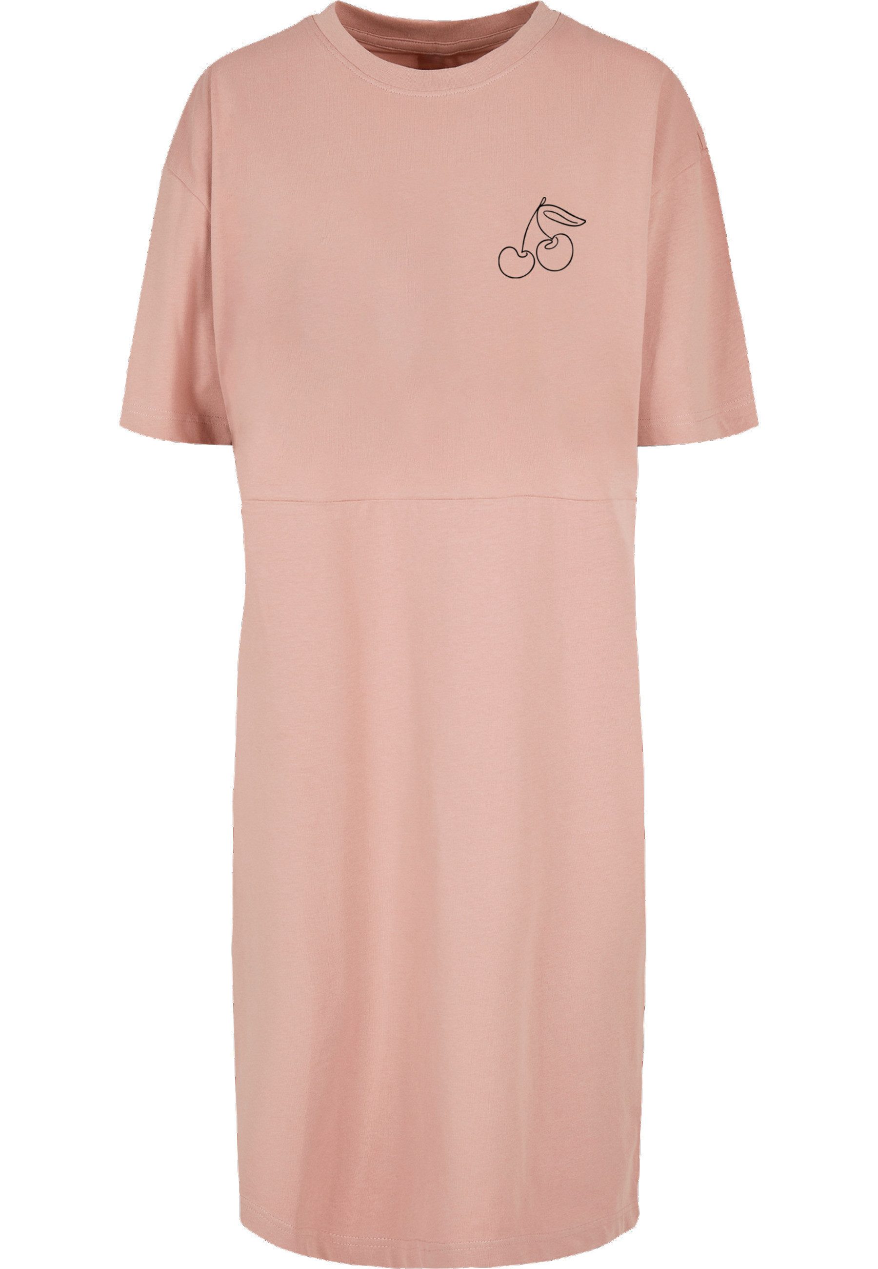 Shirtkleid Merchcode Damen Ladies Cherry Oversized Slit Dress