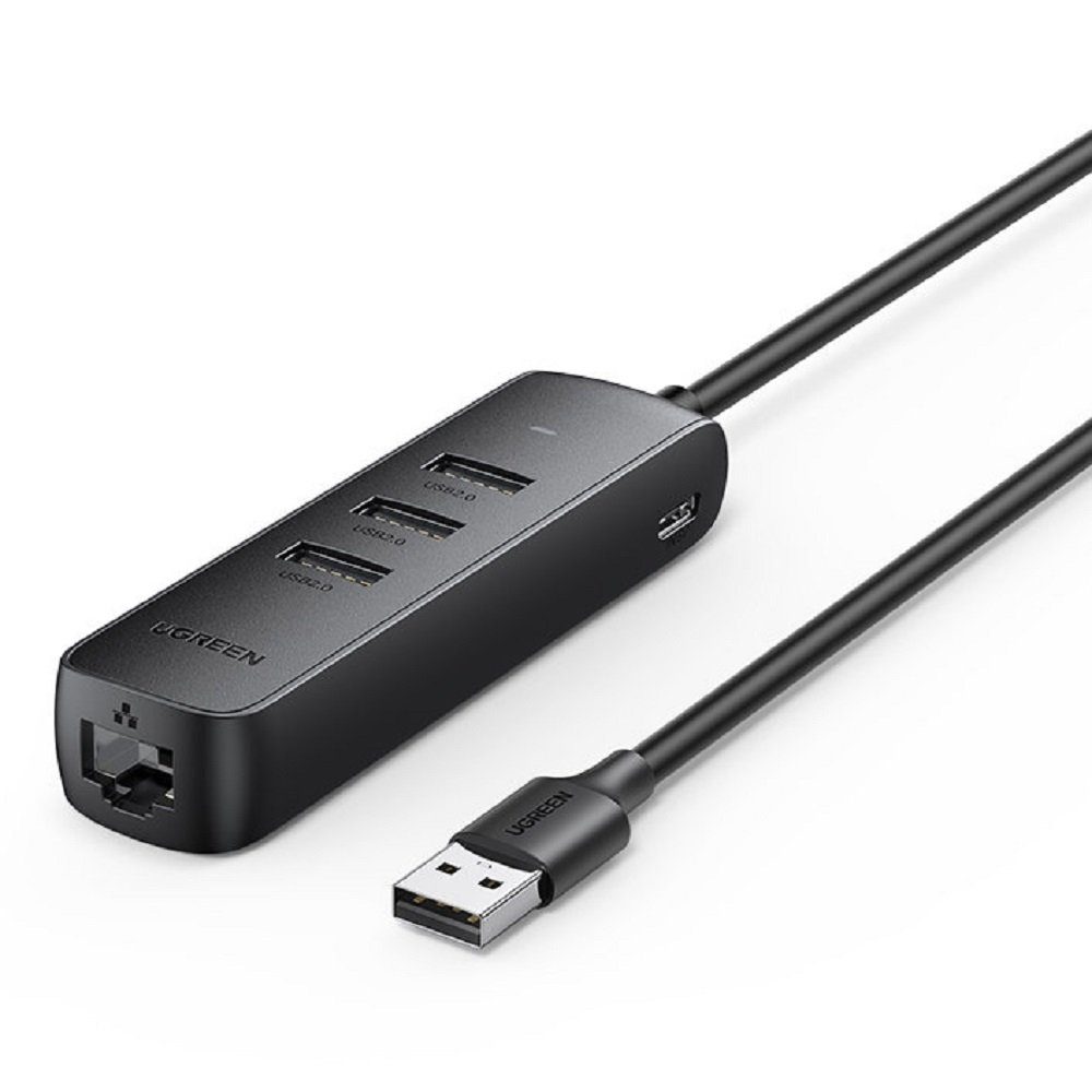 Adapter USB Typ C - Ethernet RJ45 / 3 x USB-Adapter schwarz USB-Adapter