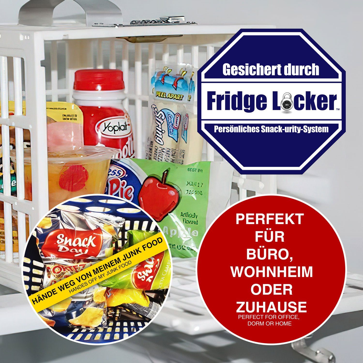 Goods+Gadgets Aufbewahrungssystem GOODS+GADGETS Kühlschrank Schlossbox – Sicherer Mini-Safe, (Fridge Locker), Kühlschrank Tresor-Box – Bild 4 von 5