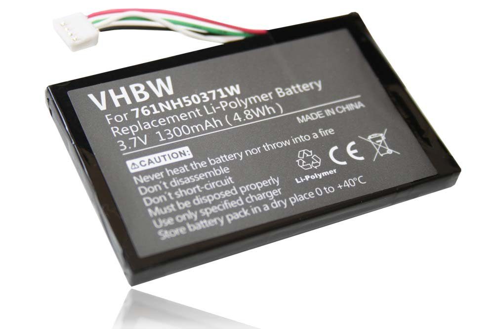 vhbw kompatibel mit Navigon 8110, 8310, 8130 Akku Li-Polymer 1300 mAh (3,7 V)