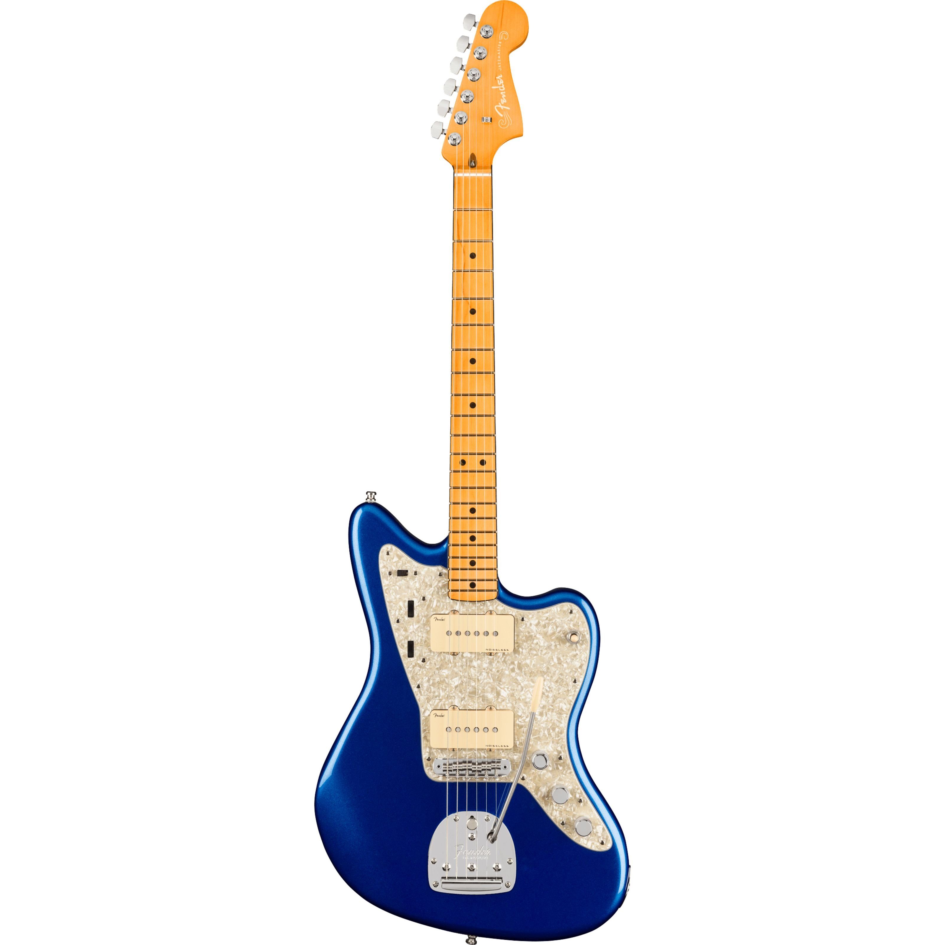 Fender Spielzeug-Musikinstrument, American Ultra Jazzmaster MN Cobra Blue - E-Gitarre