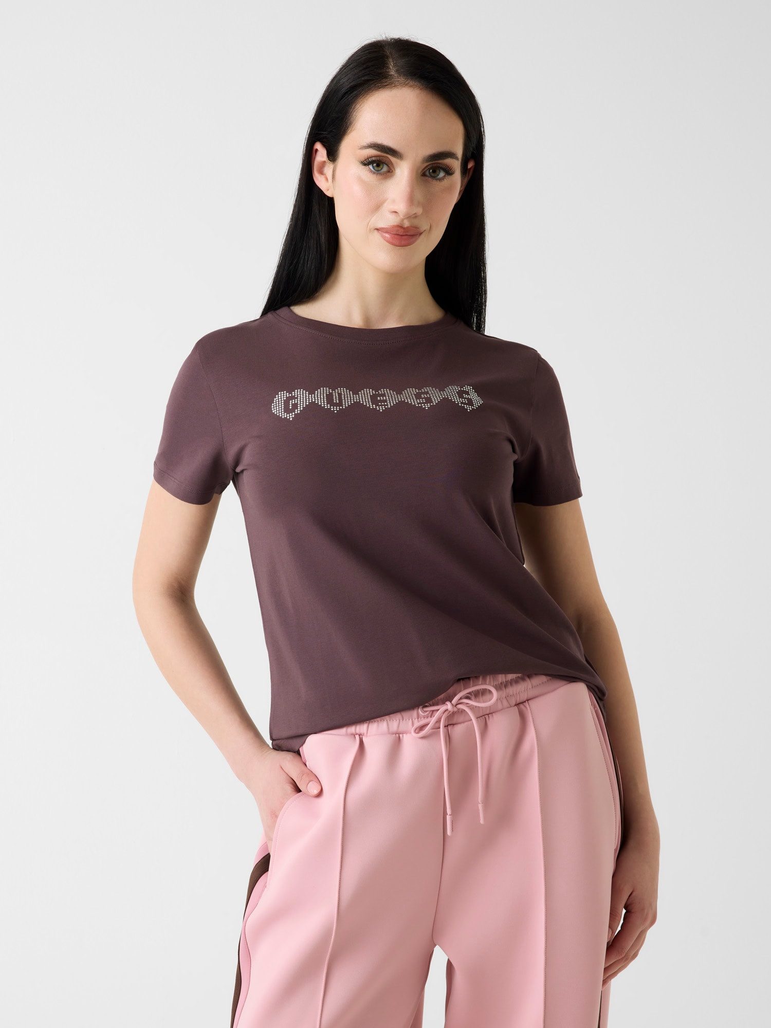 Guess Kurzarmshirt LUNITA CN SS T-SHIRT - Logo Shirt - T- Shirt Damen - Kurzarmshirt