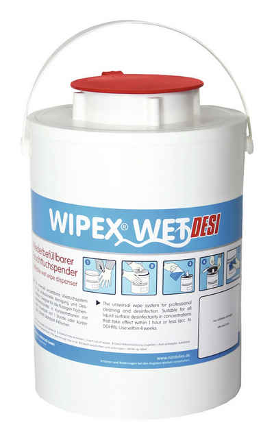 WIPEX Papiertuchspender, Feuchttuchspender Wet Desi, rot Kunststoff