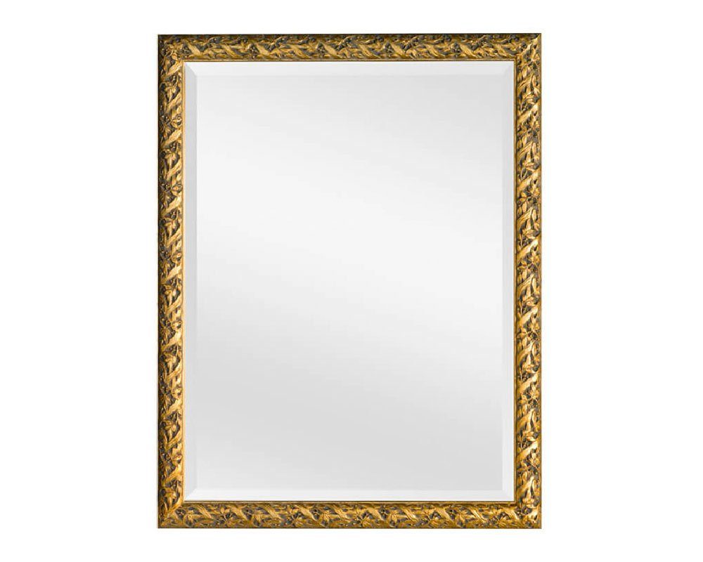 ASR Rahmendesign Wandspiegel Wandspiegel Dublin, 69x89 cm, Blattgold, rechteckig, Facettenspiegel, Vergoldeter Holzrahmen mit Facettenschliff – klassisch & handgefertigt