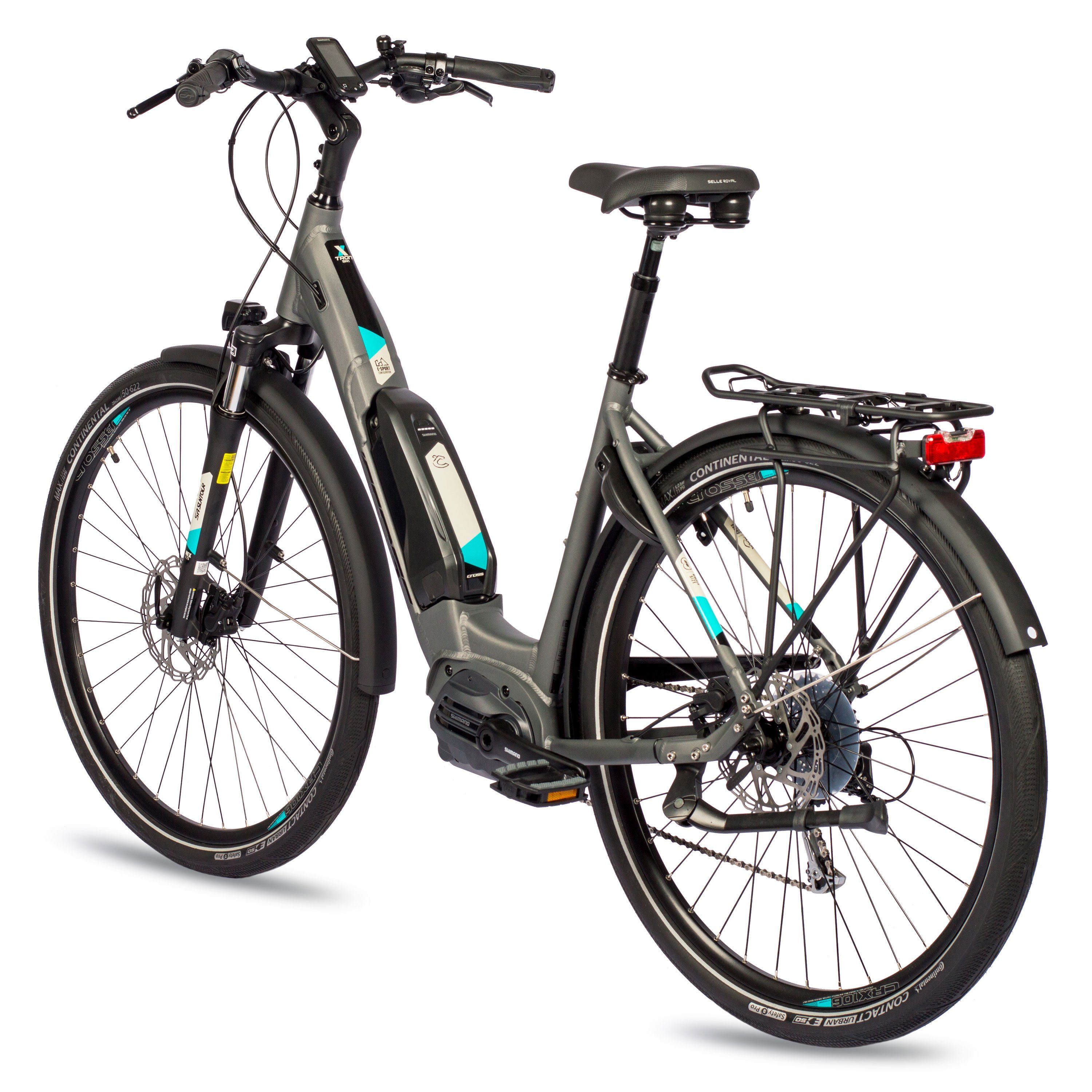 Airtracks E-Bike Trekkingrad 28 Zoll E-Bike Trekking Fahrrad LS WAVE X-Tron SR1 SHIMANO STеPS E6100, 9 Gang, Kettenschaltung, Mittelmotor, 504 Wh, Trekking Fahrrad SHIMANO ALIVIO - 45cm 50cm 55cm