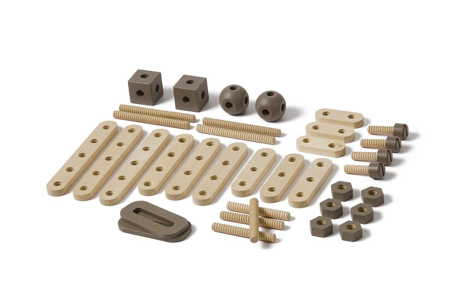 Flexa Bau-Set, braun Spielbausteine