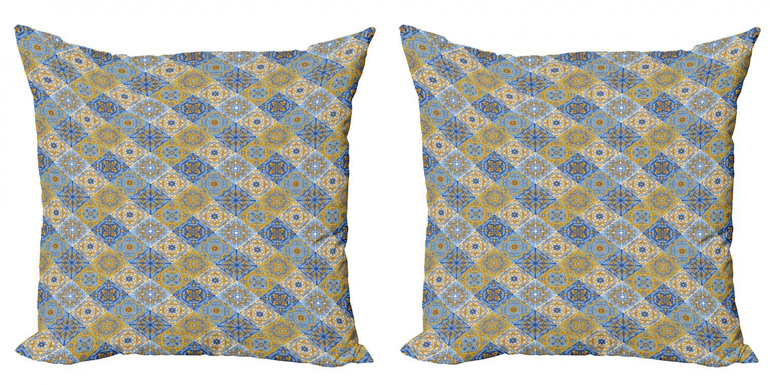 Kissenbezüge Modern Accent Doppelseitiger Digitaldruck, Abakuhaus (2 Stück), Antique Oriental vibrant Azulejo