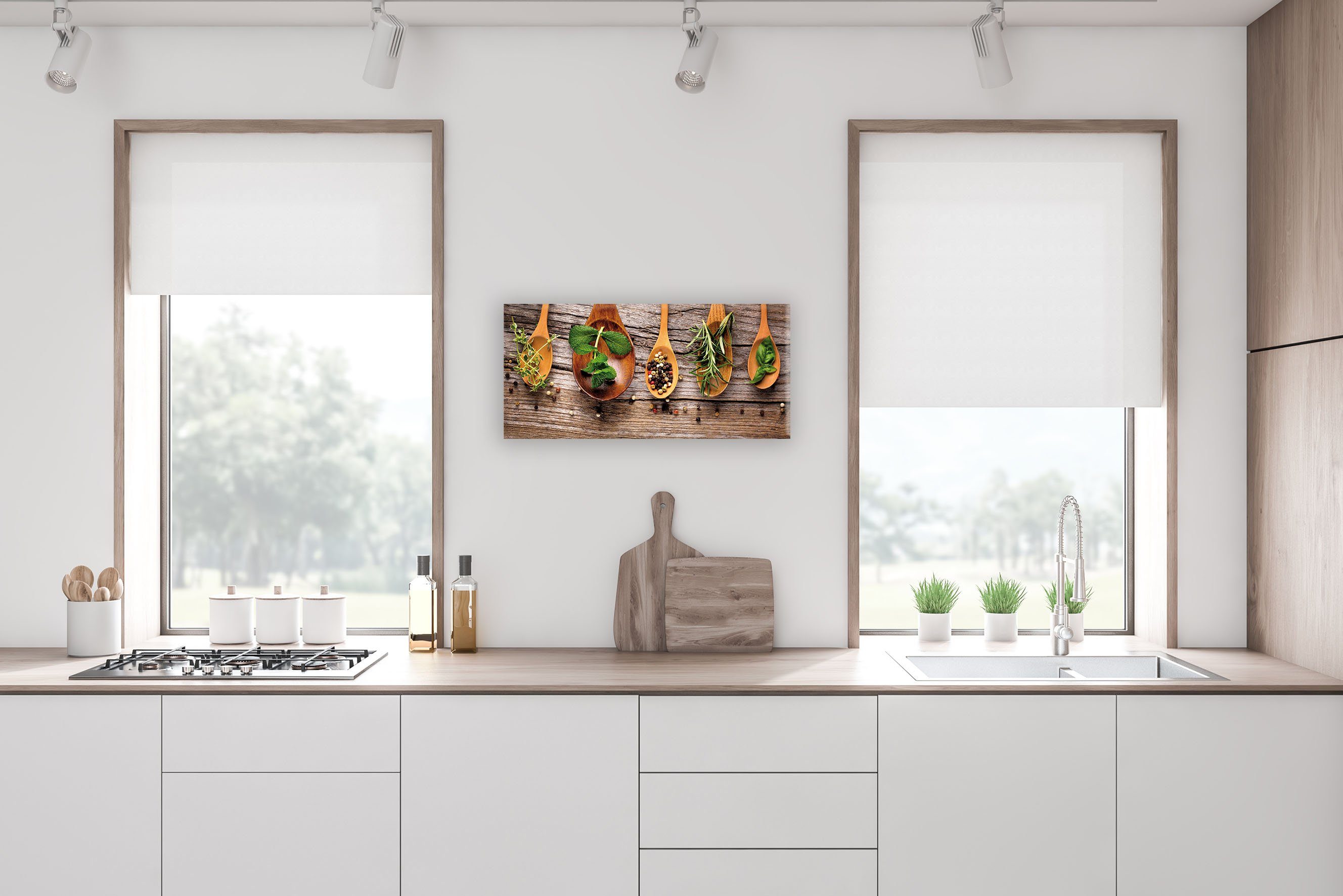 Bönninghoff Leinwandbild Gewürze Kräuter Küche Deko, günstig online kaufen