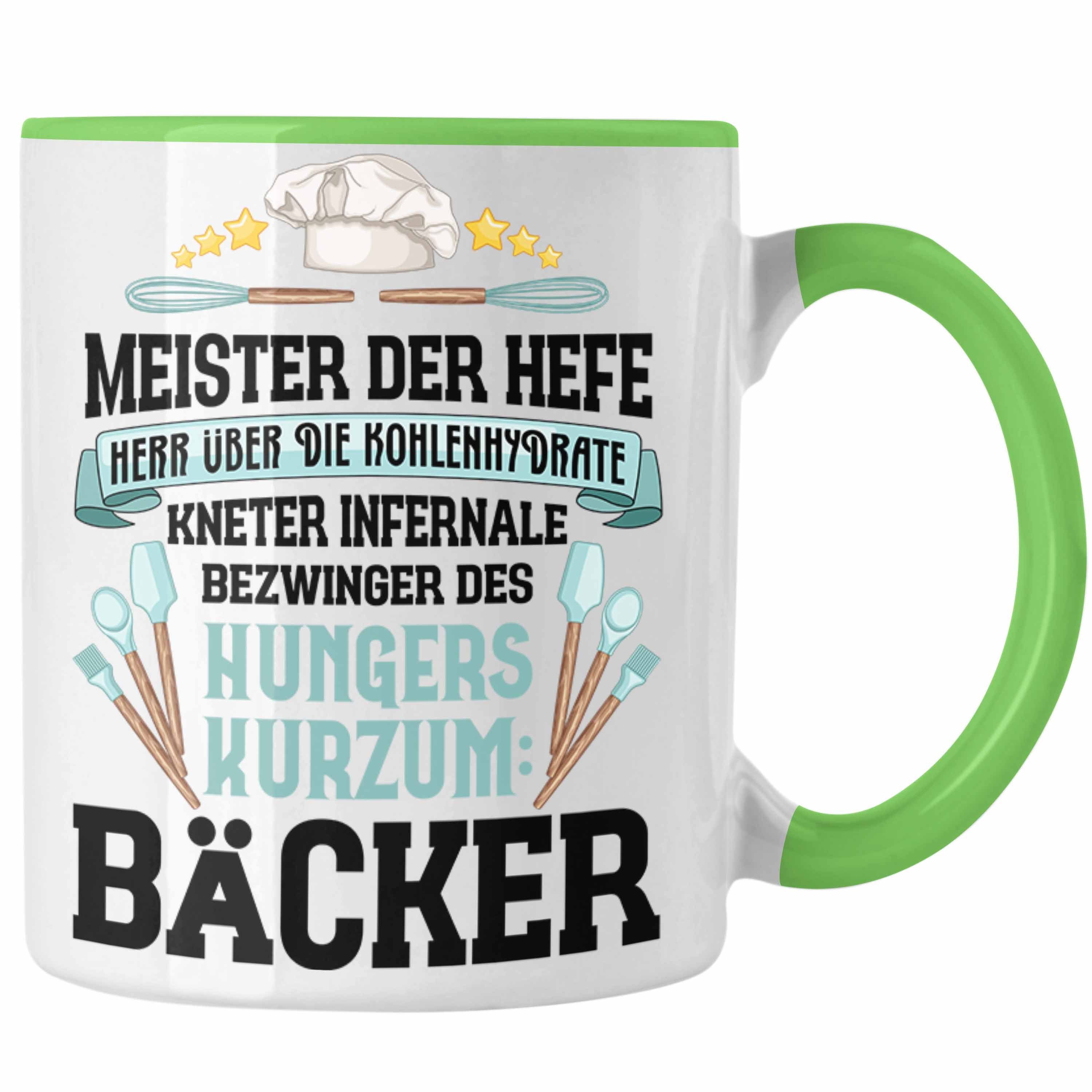 Trendation - Bäcker Spruch Bäckerin Geschenk Trendation Tasse mit Frauen Tasse grün Männer Geschenkidee
