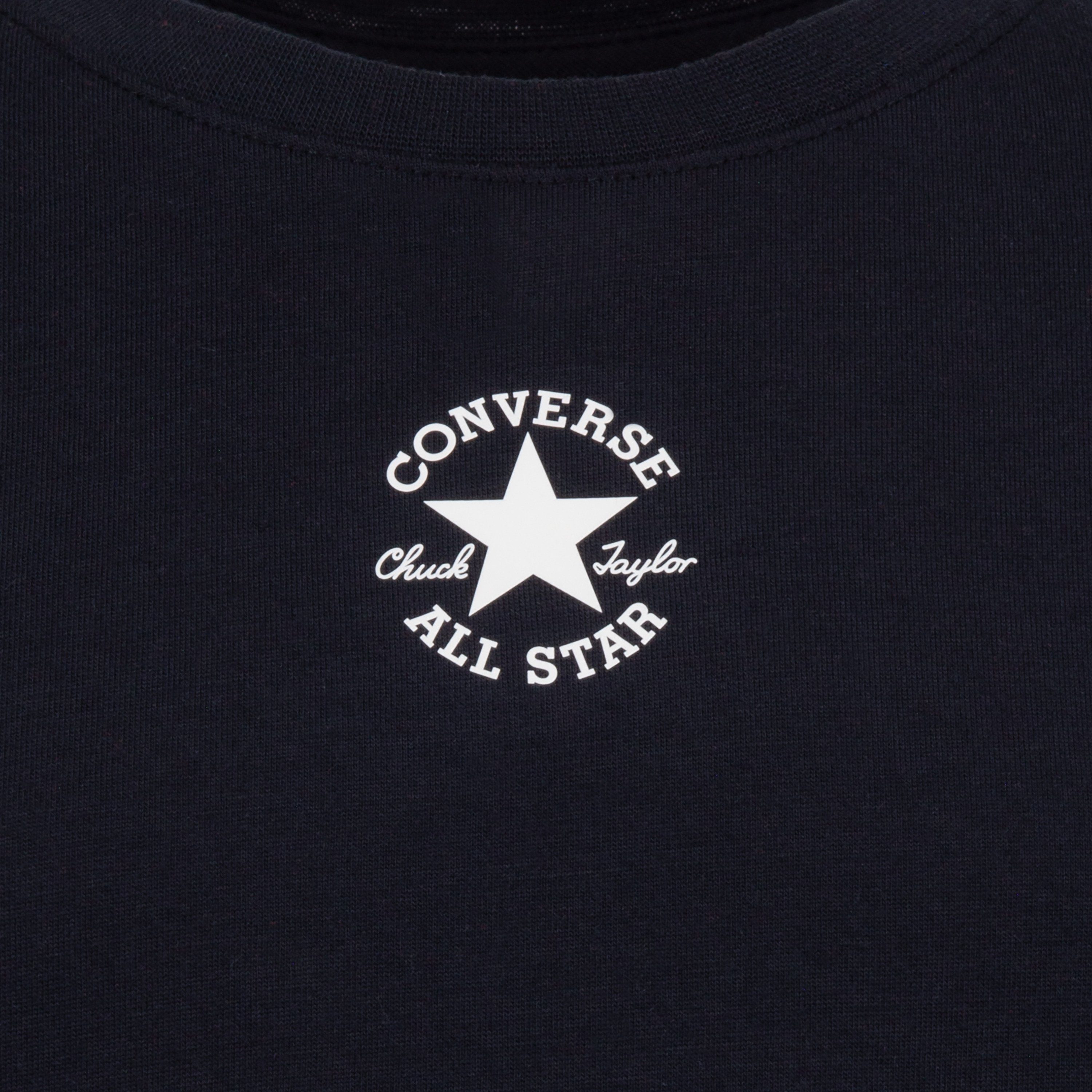 Converse T-Shirt CHUCK BOXY Kinder - BLACK T-SHIRT PATCH für