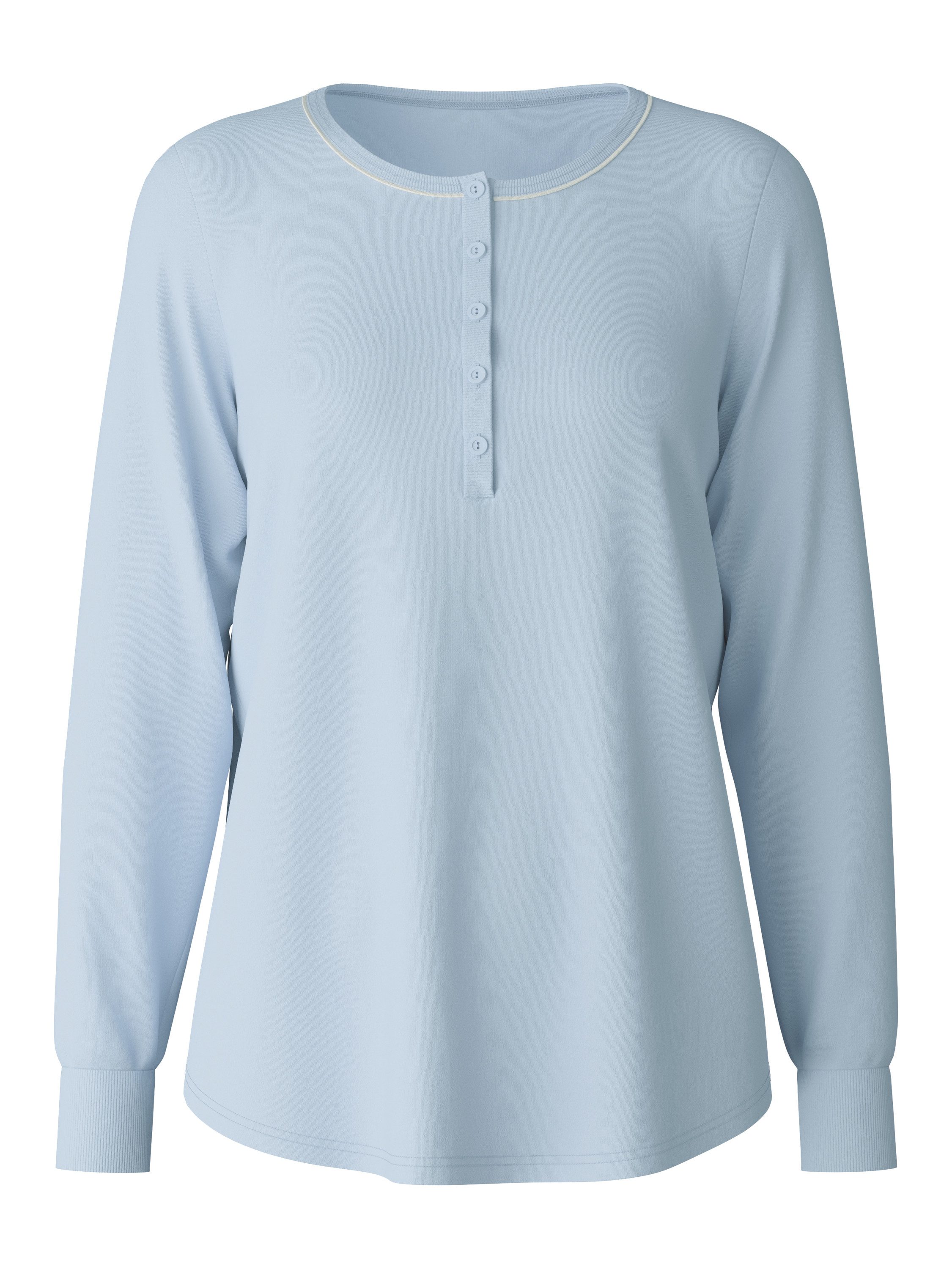 CALIDA Langarmshirt Favourites Cats Damen (1-tlg) aus 100% dicker Baumwolle