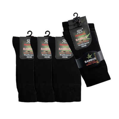 Riese Strümpfe Businesssocken Bambus Socken schwarz, 3Paar (6-Paar)