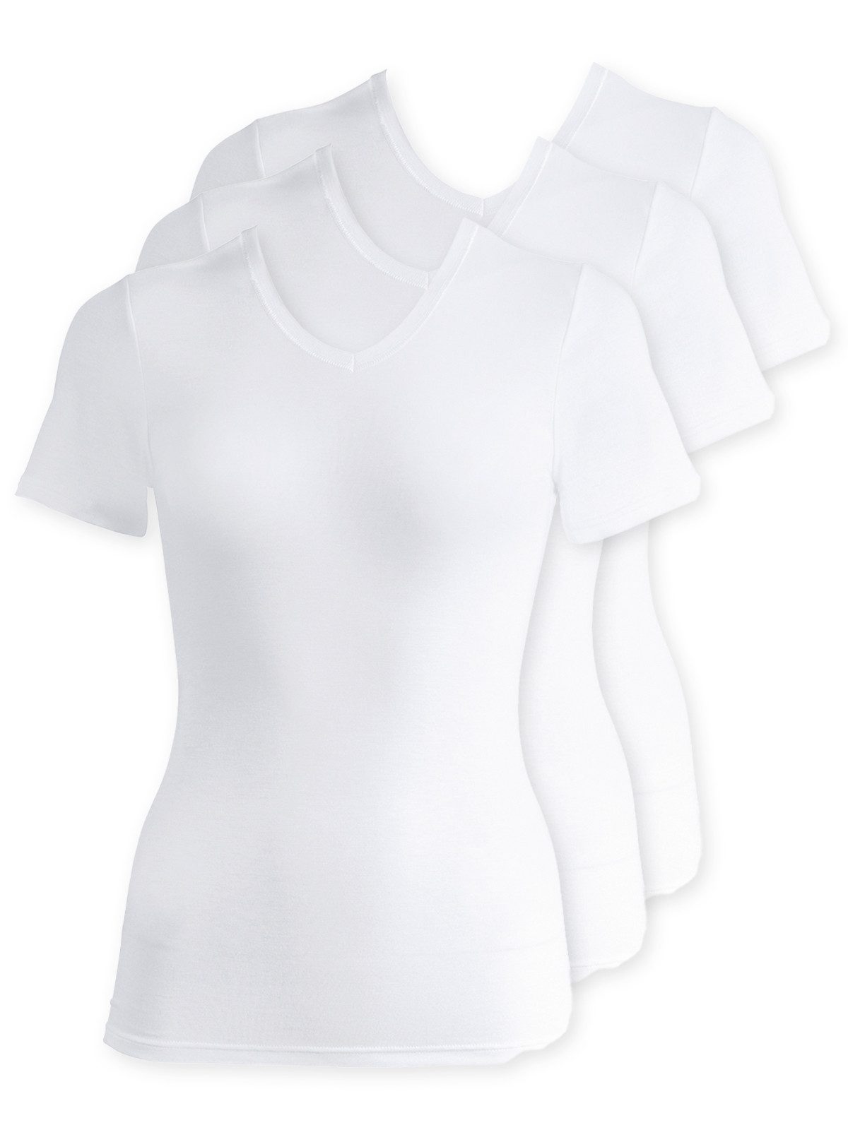Schöller Unterhemd 3er Pack Damen T-Shirt Unterhemd Baumwolle Superge (Pack günstig online kaufen