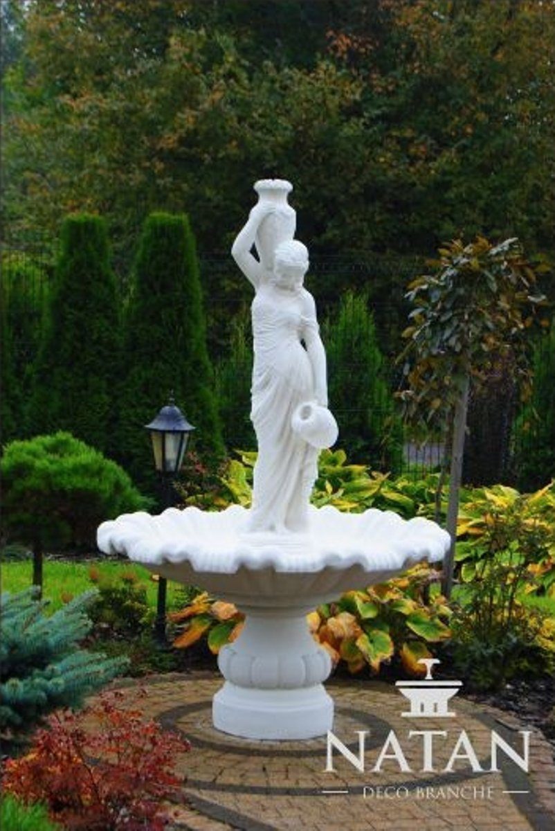 JVmoebel Skulptur Zierbrunnen Springbrunnen Brunnen Garten Fontaine Teich Wasser ALLENA