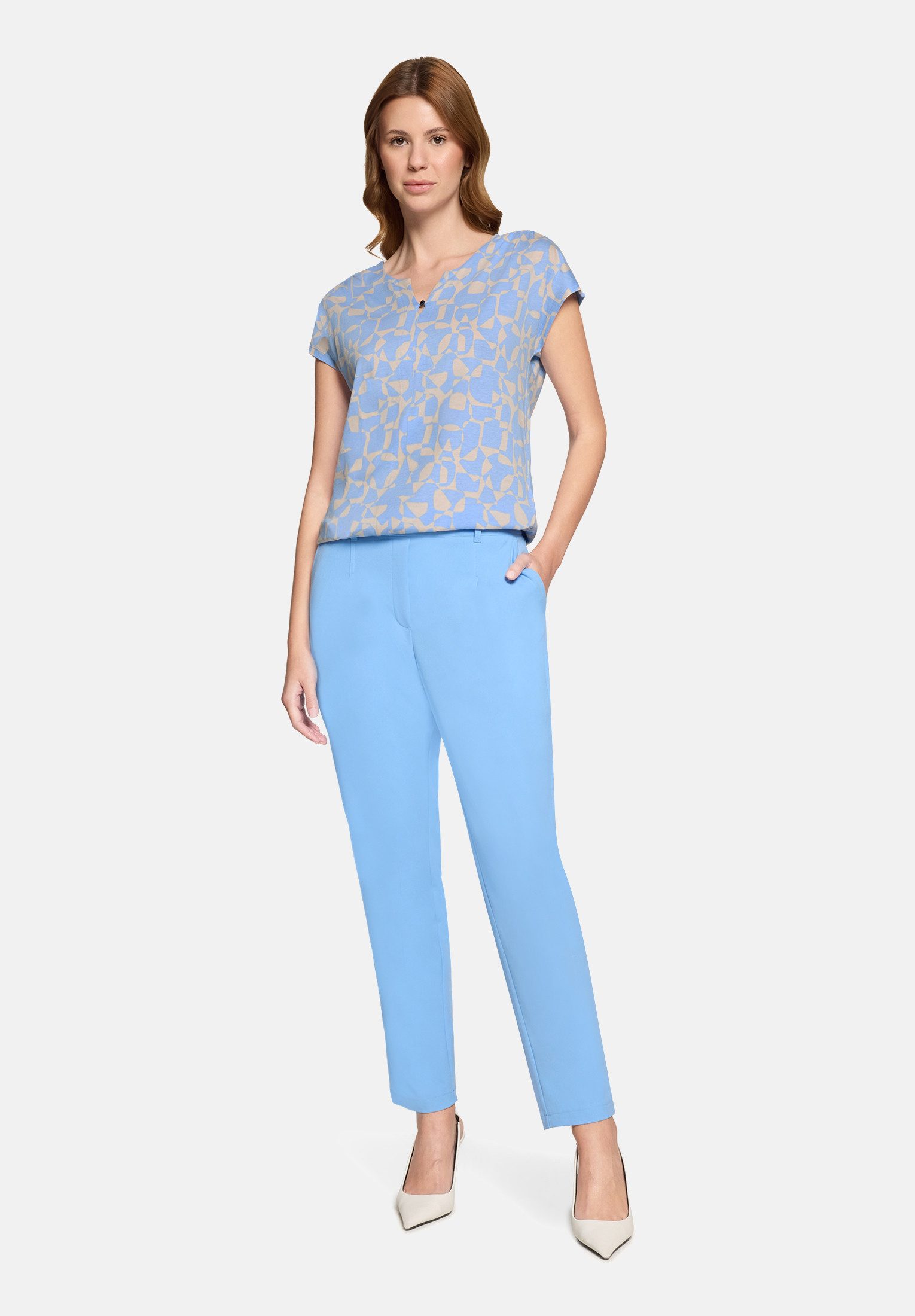 Betty&Co Kurzarmshirt Damen mit Gummizug (1-tlg)