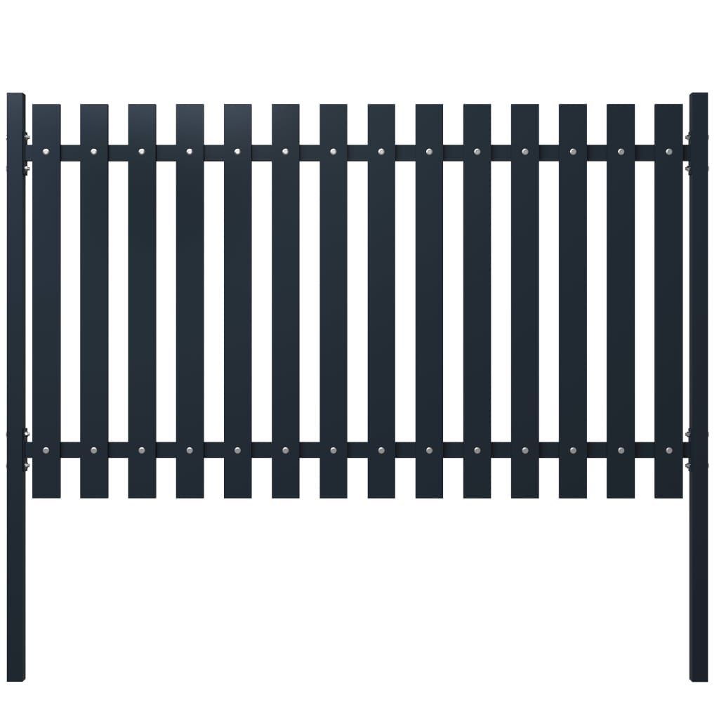 vidaXL Gartenzaun Zaunfeld Anthrazit 174,5x75 cm günstig online kaufen