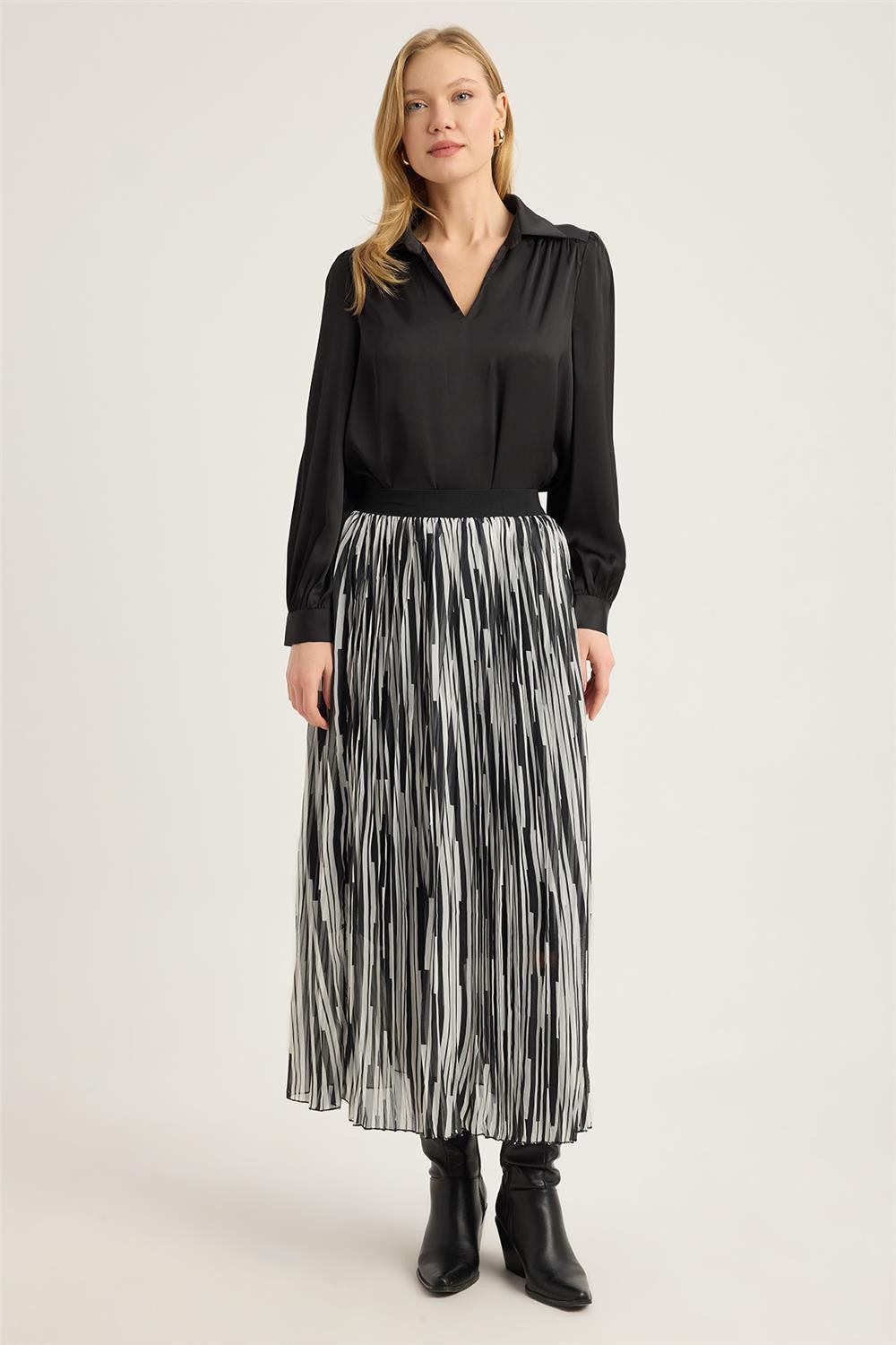 HomeStore Midirock Chiffon-Streifenrock