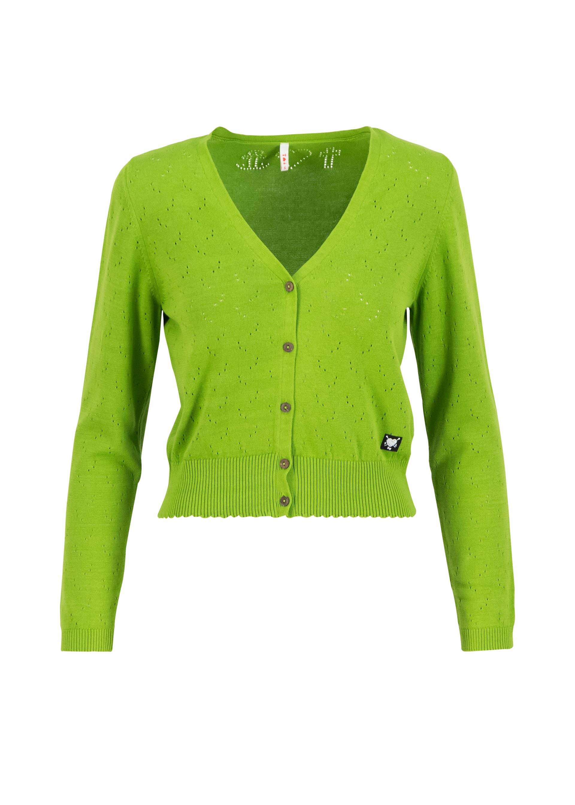 Blutsgeschwister Cardigan Save the World - stunningly green knit