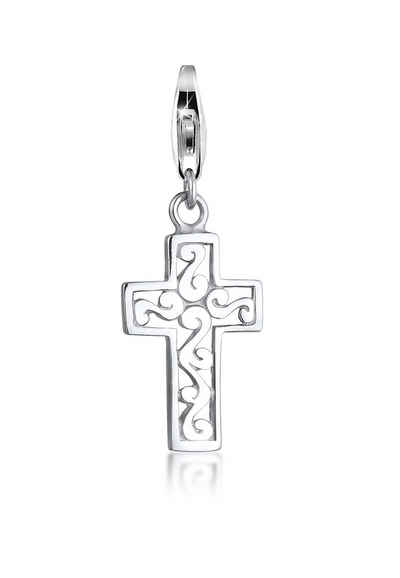 Nenalina Charm-Einhänger Kreuz Symbol Schutz Anhänger Ornament 925 Silber