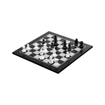 Philos Spiel, Schach-Dame-Set - schwarz gebeizt