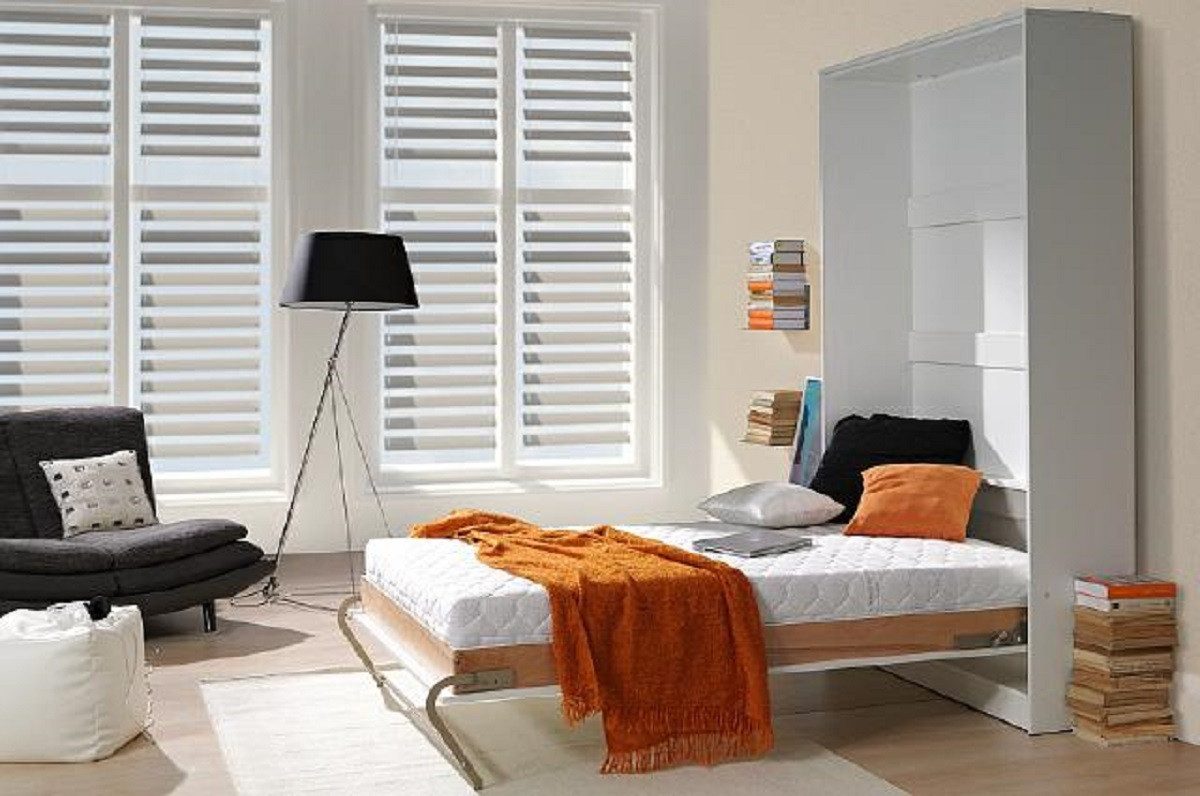 JVmoebel Schrankbett Schrank Betten Kommoden Ausklappbares Bett Sofort Made in Europa