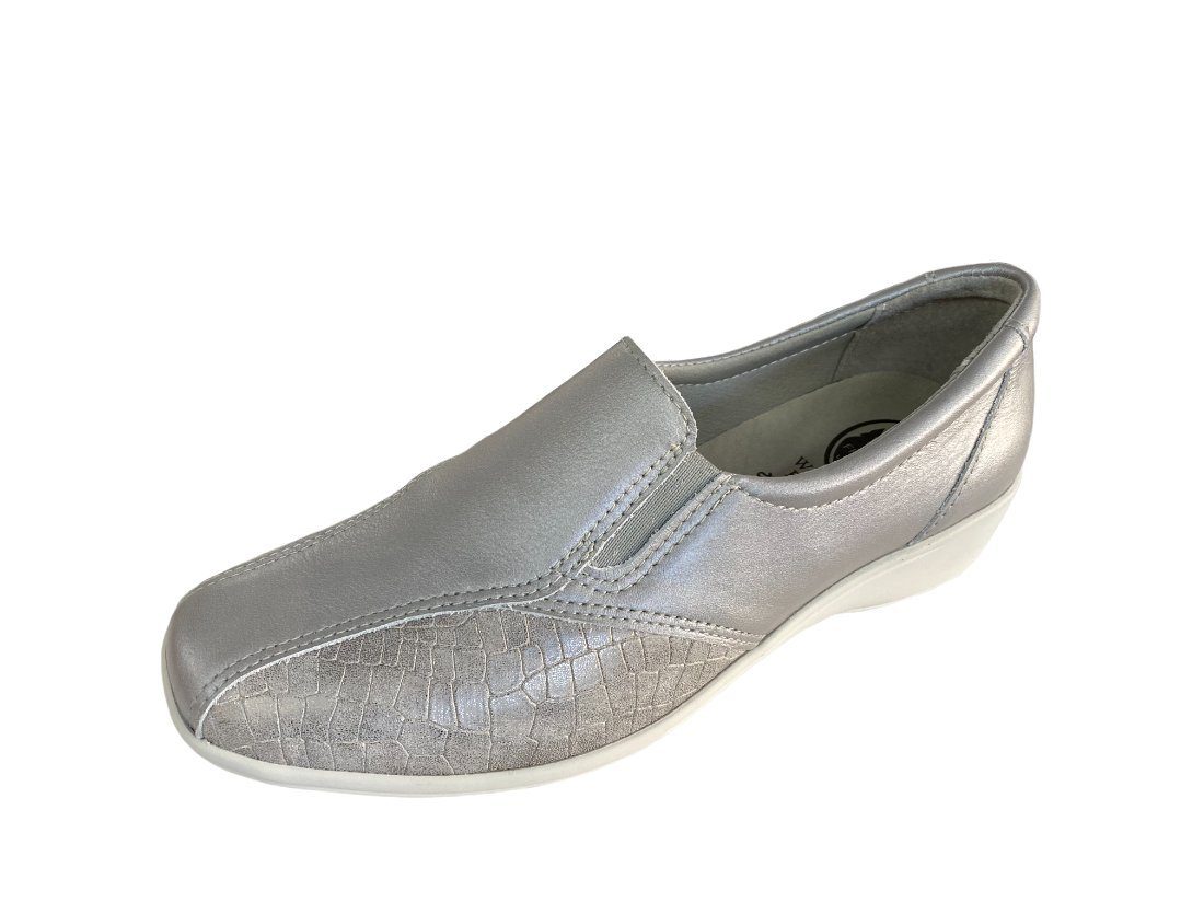 Franken-Schuhe Franken Schuhe Damen Slipper 220-2 silver Slipper