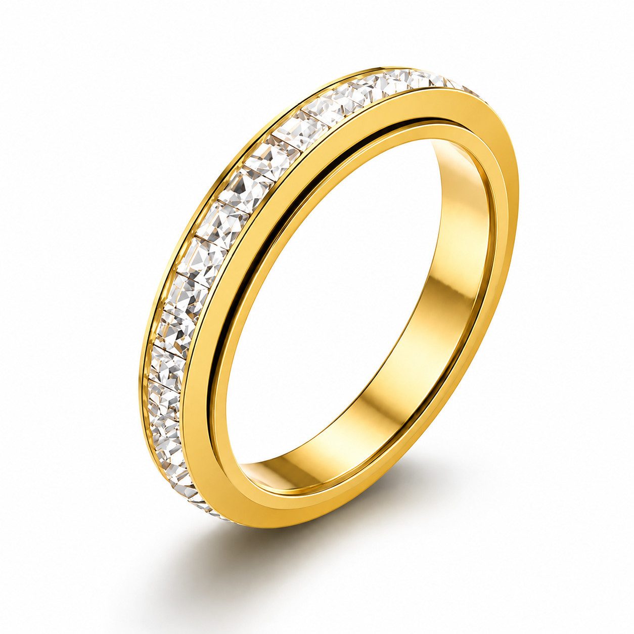 Eyecatcher Fingerring Anti Stress Ring gold oder silber mit Edelsteinen