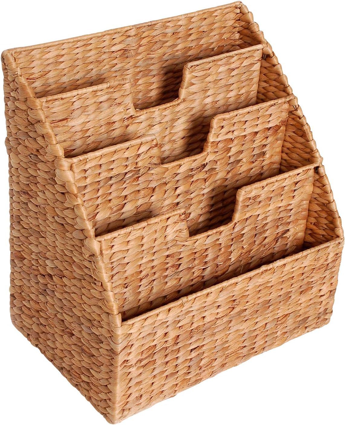 VIVANNO Zeitungsständer Wasserhyazinthe REGO Rechteckig - Natur Geflochten günstig online kaufen