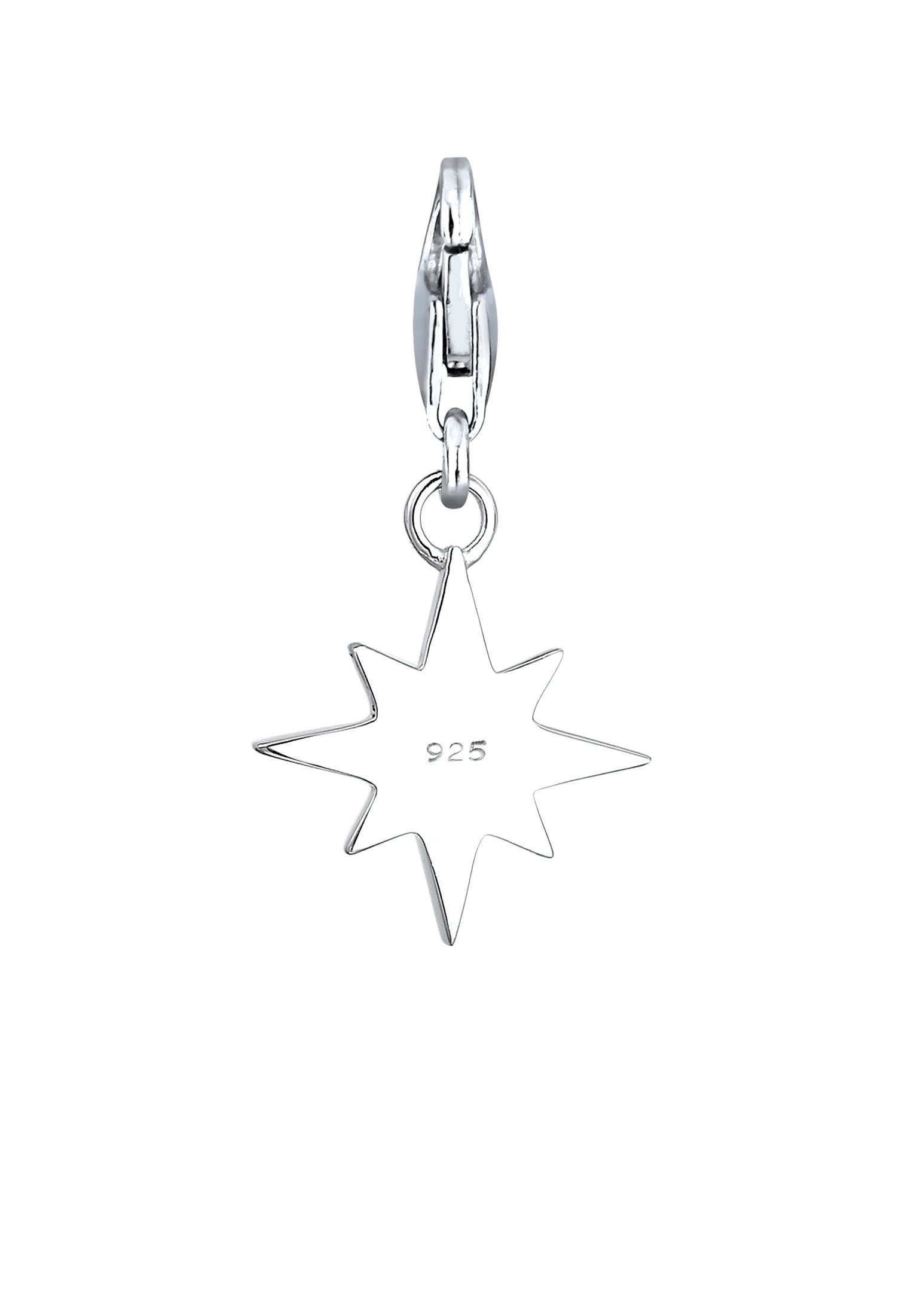 Nenalina Charm-Einhänger Stern Astro Basic 925 Silber, mit Kristallen von Swarovski®, Sterne
