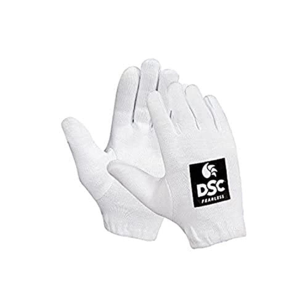 DSC Laufhandschuhe DSC Motion Cricket Batting Innenhandschuh (Verpackungsinhalt: 1 Paar Innenhandschuhe., Schnellere Schweißaufnahme und gepolsterte Baumwollhandfläche)
