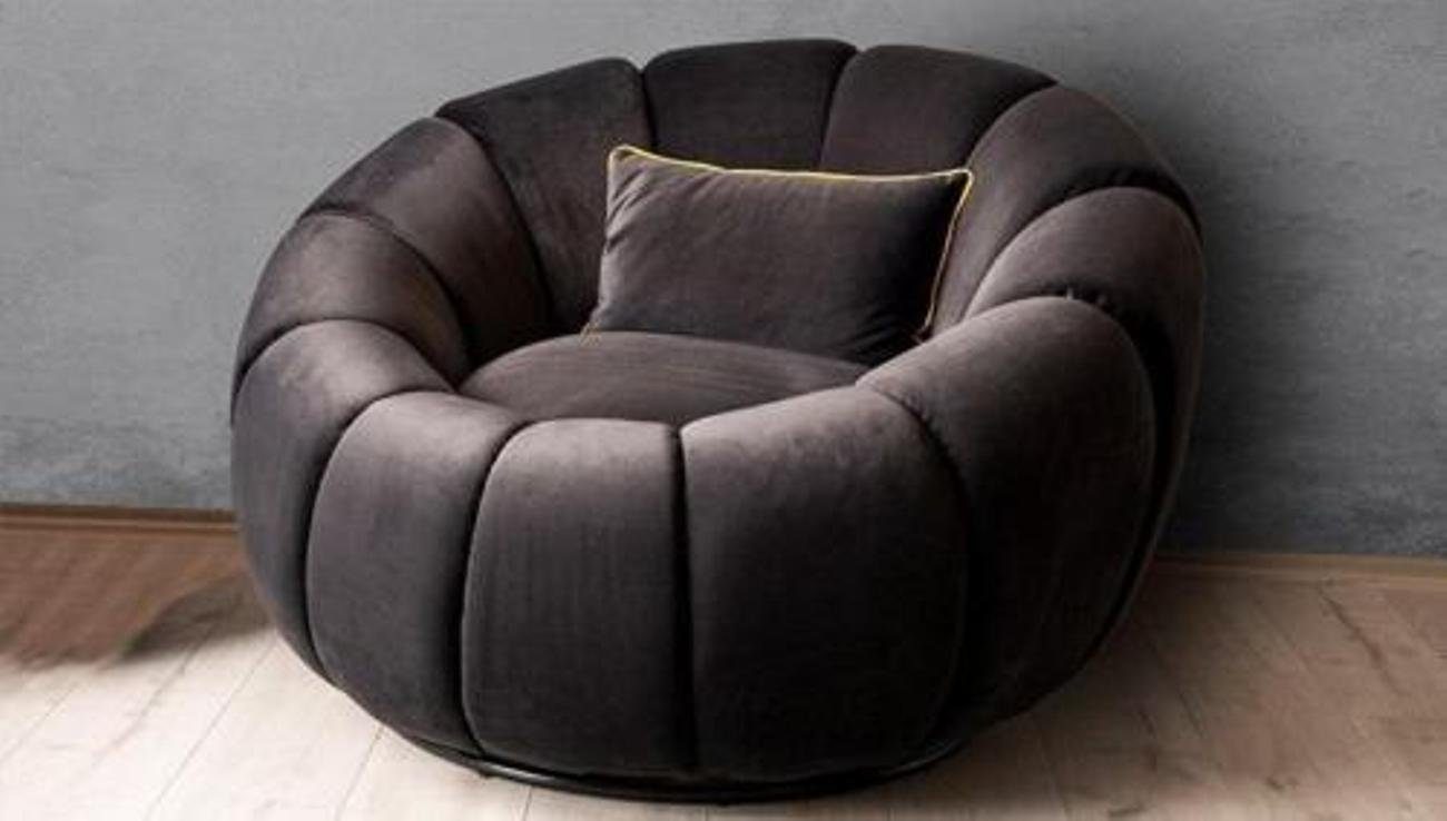 Relaxsessel Made für in 1x nur bequem (1-St., Luxuriös Sessel), Schwarz schwarz Farbe JVmoebel Sessel Wohnzimmer mittelweich Relax Europa