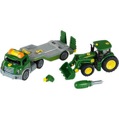 Klein Spielzeug-Auto klein Transporter mit John Deere Traktor