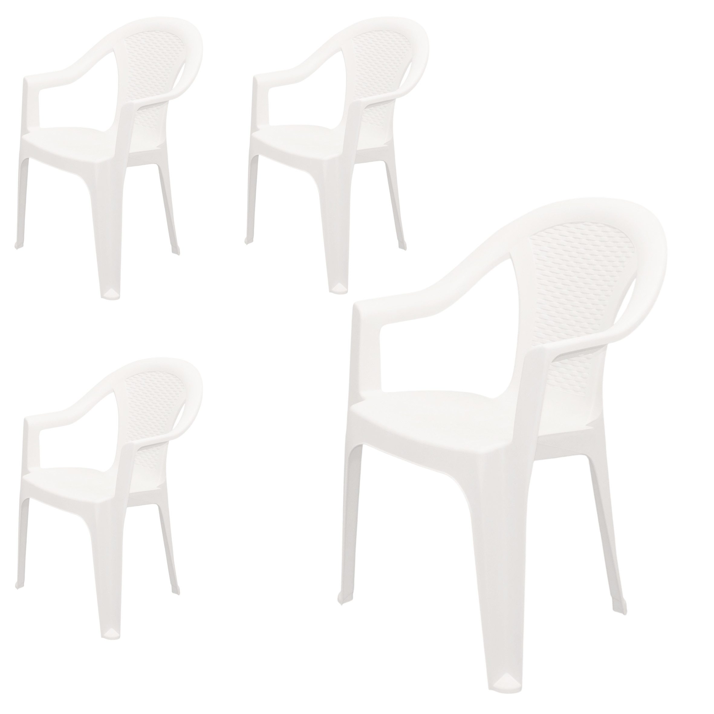 Spetebo Gartenstuhl Kunststoff Gartenstuhl anthrazit - 4er Set (Set, 4 St), günstig online kaufen