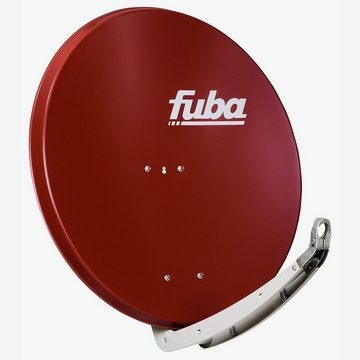 fuba Fuba DAA 850 R Sat Schüssel Rot 85x85cm Deluxe LNB Quad 8x F-Stecker SAT-Antenne