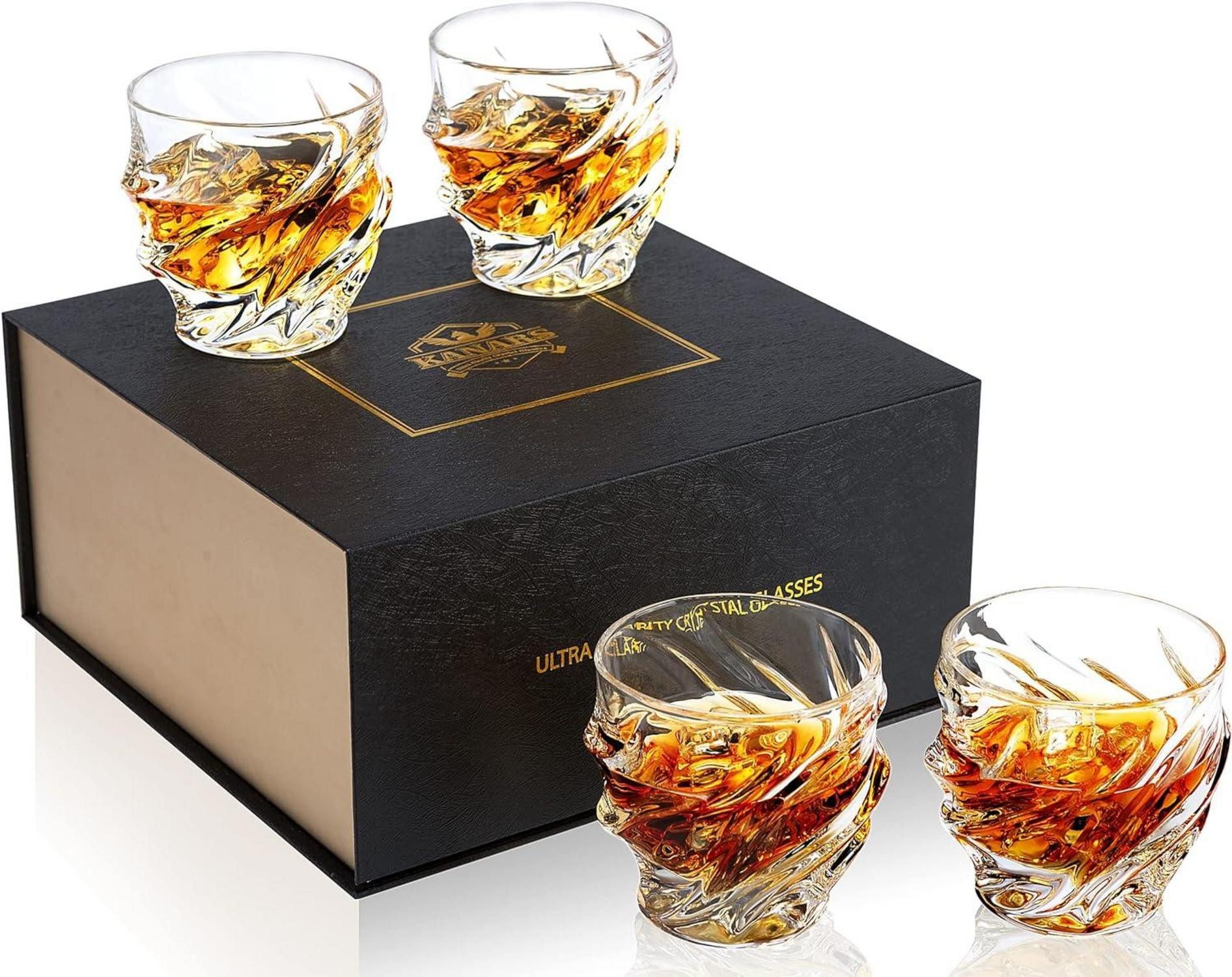 Whiskyglas Whisky Gläser Bleifrei Kristallglas 4-teilig 260ml Luxus Geschenk