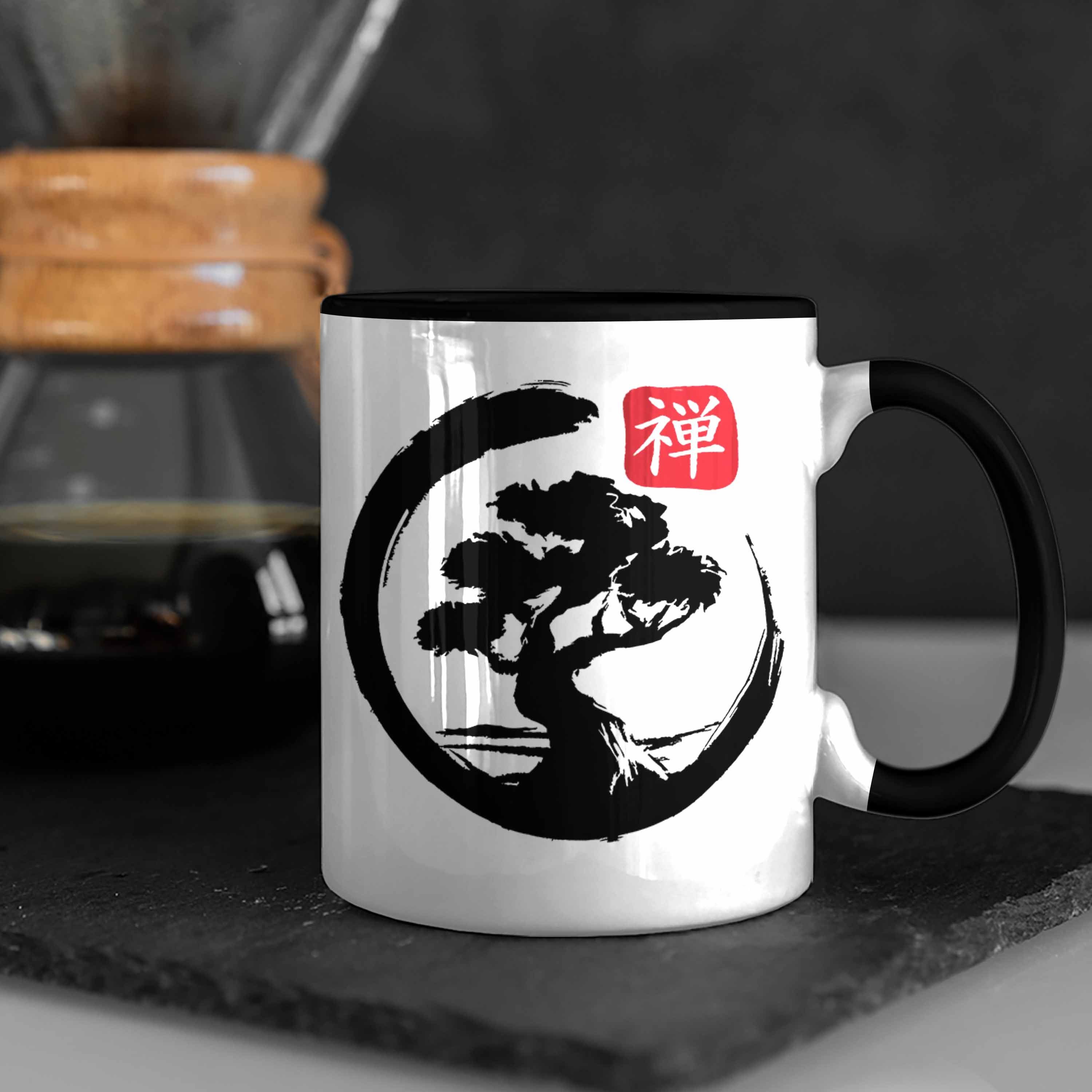 Bonsai-Liebhaber Bonsai Silhoette Schwarz für Geschenk Trendation Lustige Tasse Tasse