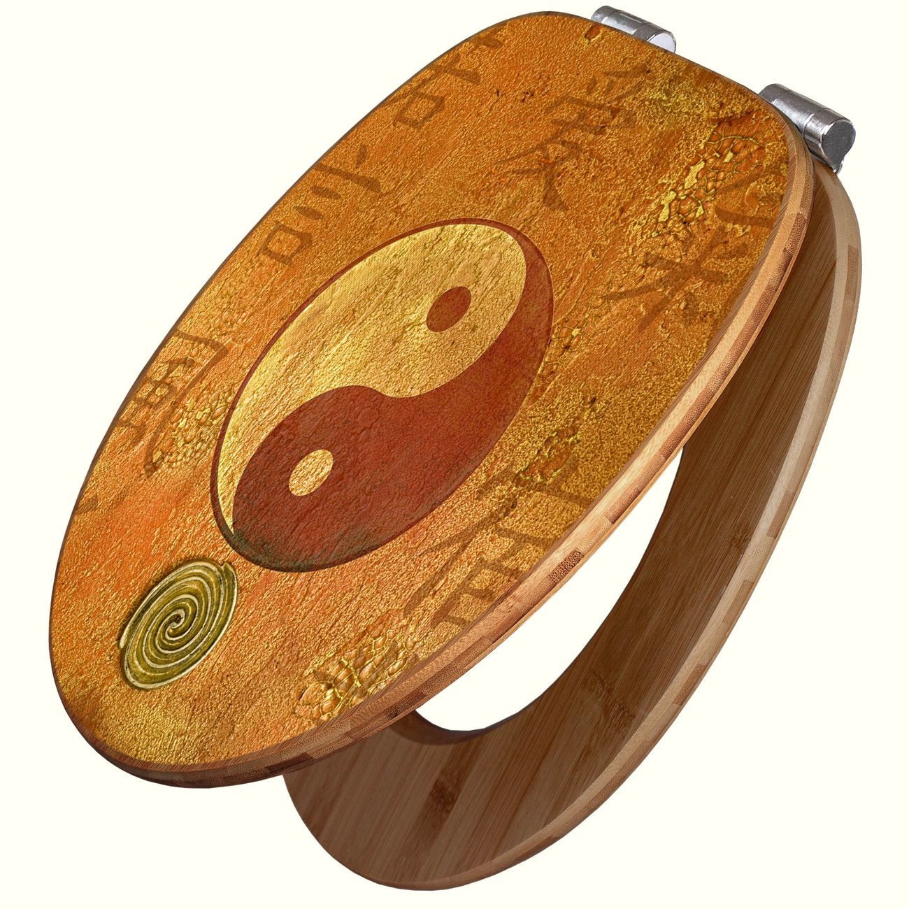 banjado WC-Sitz aus Bambus Motiv Yin Yang (umweltfreundliches Material, int günstig online kaufen